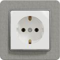 Sedna socket outlet (white insert, concrete matte frame)